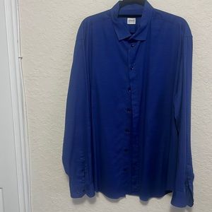 Blue Armani collezioni dress shirt.